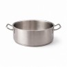 Casseruola in acciaio inox 18/10 bassa con due manici diametro 24 cm