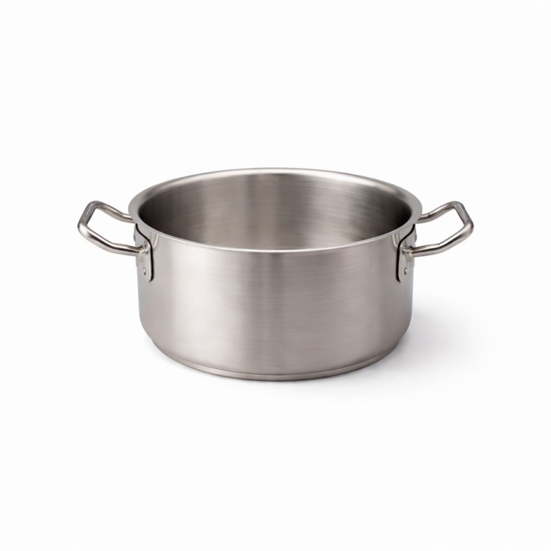 Casseruola bassa in acciaio inox per induzione - diametro 20 cm