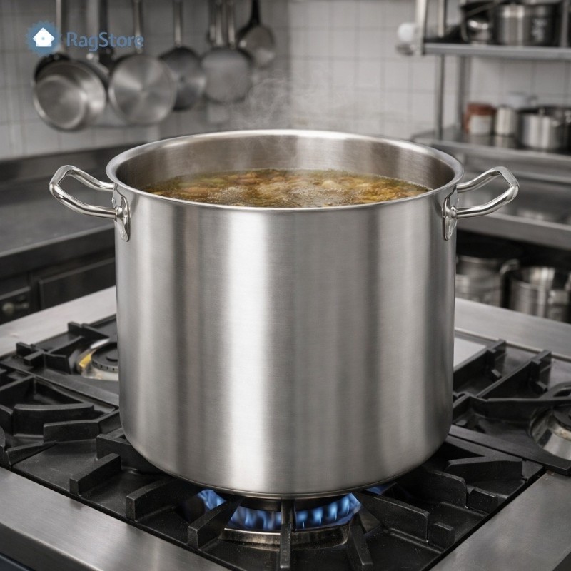 Pentola in acciaio inox da 32 cm con triplo fondo per ristorante