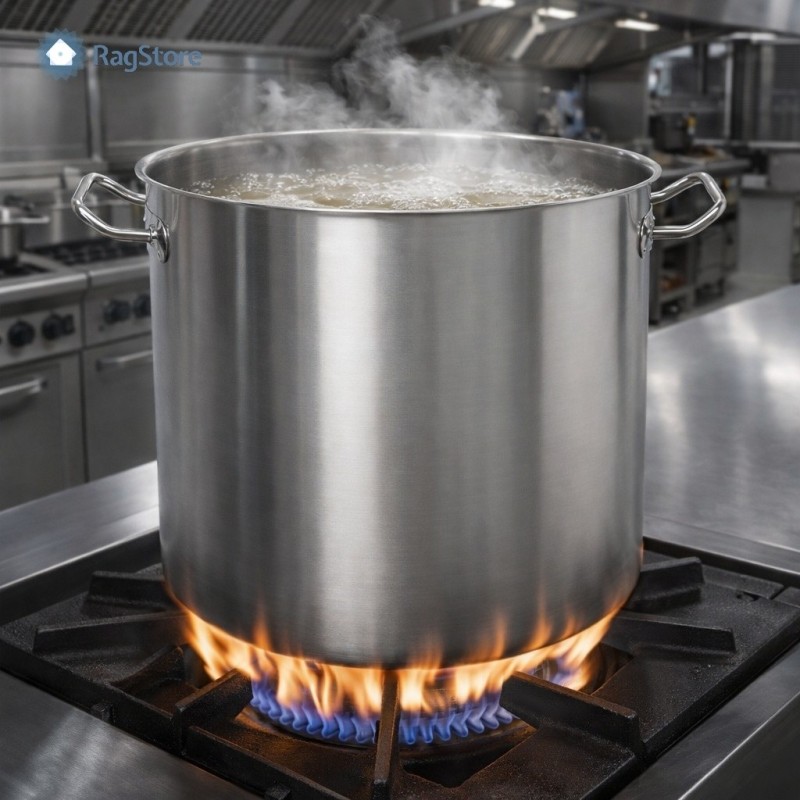 Pentola in acciaio inox professionale da 40 cm - 50 lt per ristoranti