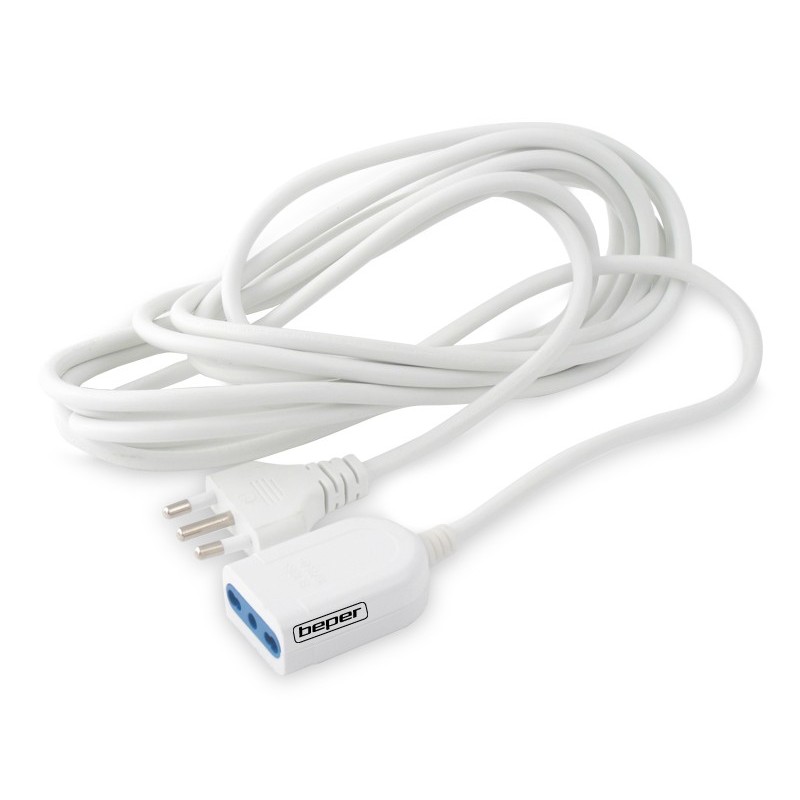 PROLUNGA ELETTRICA LINEARE 5 MT SPINA 16A BIANCA