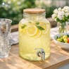 Barilotto dispenser da 6 lt con rubinetto e tappo in legno