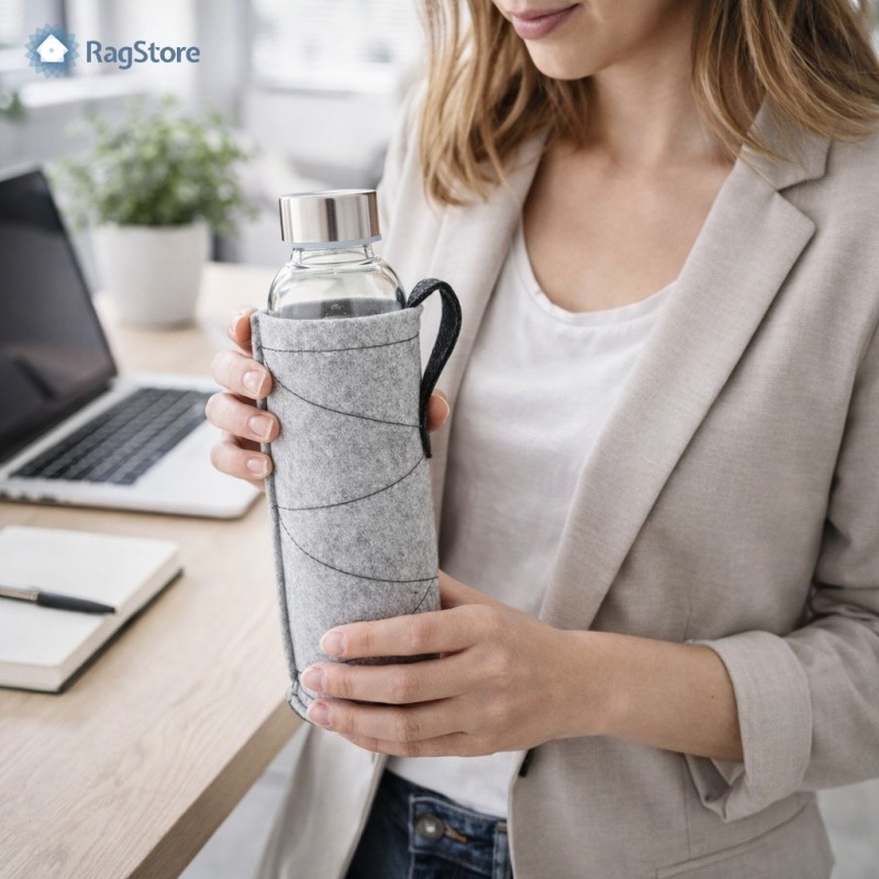 Borraccia in vetro per ufficio e smart working da 500 ml
