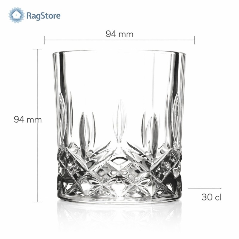 Dimensioni del bicchiere opera rcr acqua da 30 cl - vetro trasparente