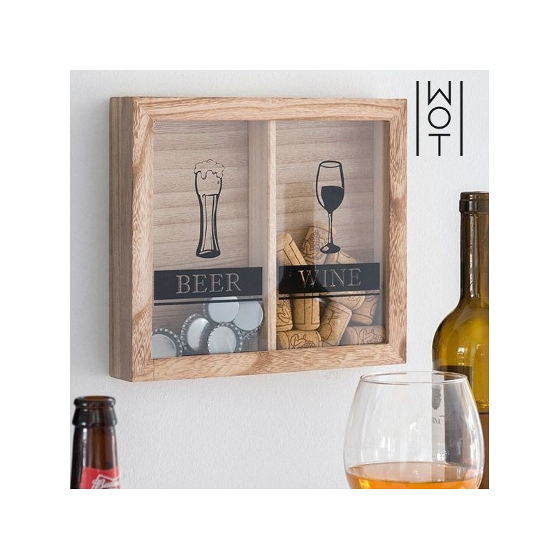 QUADRO PER TAPPI BOTTIGLIE VINO E BIRRA CM 25x21