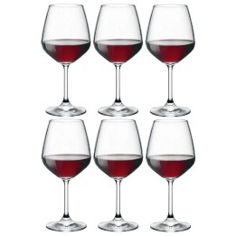 Set 6 calici Divino da vino rosso Bormioli Rocco in vetro trasparente capacità 53 cl