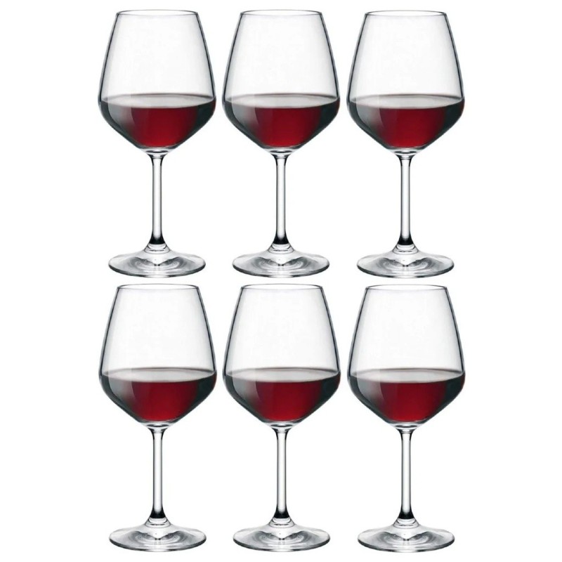 Set 6 calici Divino da vino rosso Bormioli Rocco in vetro trasparente capacità 53 cl