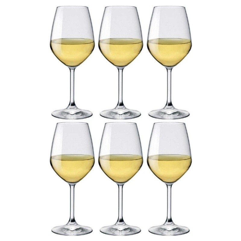 Set 6 calici Divino Bormioli Rocco da vino bianco in vetro trasparente capacità 44,5 cl