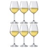 Set 6 calici Divino Bormioli Rocco da vino bianco in vetro trasparente capacità 44,5 cl