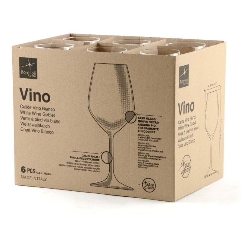 Scatola confezione calici divino Bianco Bormioli