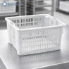 Cassa alimentare forata 65 lt bianca sovrapponibile per panifici e laboratori alimentari