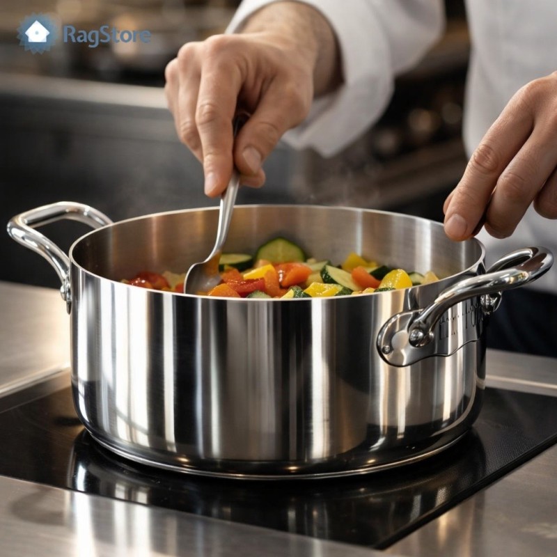 Casseruola trilaminato Aluinox Agnelli per induzione