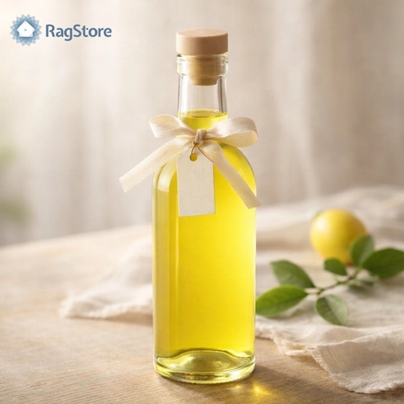 Bottiglia bordolese 375 ml in vetro trasparente con tappo, ideale per bomboniera o regalo con liquori artigianali
