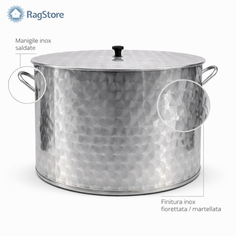 Dettagli e caratteristiche del caldaio in acciaio inox da 200 litri basso - ragstore