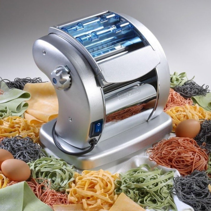 Macchina pasta Imperia Pasta Presto elettrica per realizzare sfoglia larga 150 mm, tagliolini da 2 mm e fettuccine da 6,5 mm