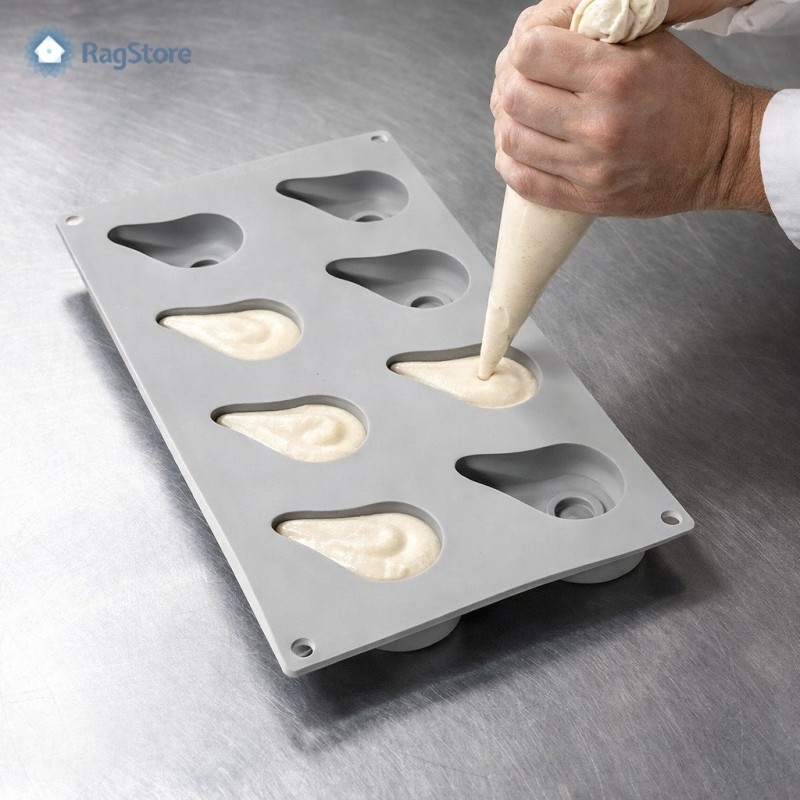Stampo Silicone 8 Pere 3D Half Pear 50 ml | RagStore