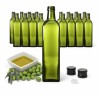 Set 20 bottiglie marasca per olio da 750ml completa di tappi a vite con salva goccia