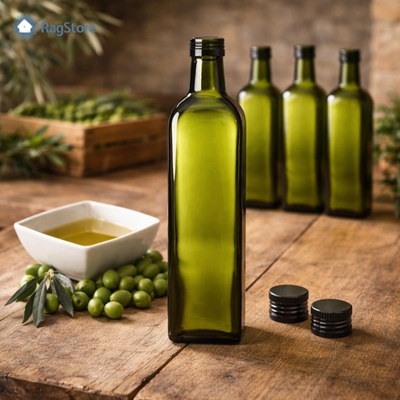 Bottiglie in vetro per confezionare olio oliva extra vergine da 750 ml