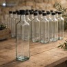 Bottiglie Marasca quadrate in vetro trasparente da 500 ml per olio, aceto e distillati artigianali