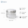 Dimensioni del barattolo vetro plus da 67 ml - con tappo argento