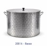 Pentola inox caldaio bollitore per salsa pomodori 200 lt basso