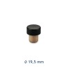 Tappo Sintetico a Fungo Ø 19,5 mm Testa Legno Nero | RagStore