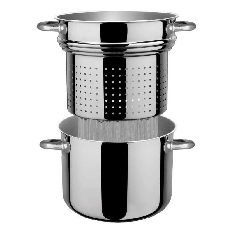 Pentola Aeternum Divina in acciaio inox con cestello cuoci pasta da 6 litri