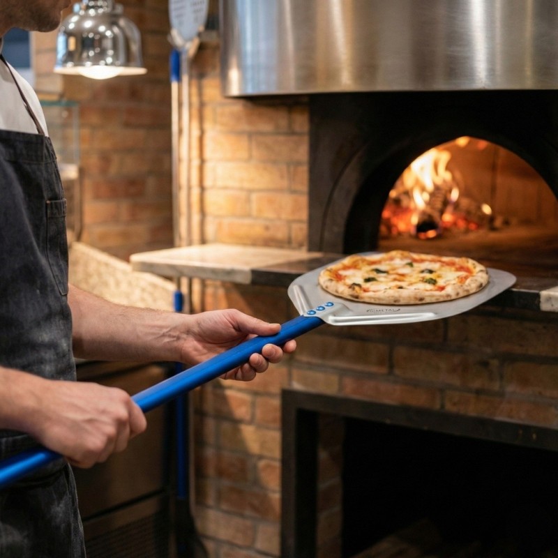 Particolare del sistema 2Smart per dividere il manico della pala pizza professionale