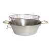 Friggitrice in acciaio inox diametro 26 cm con cestello a rete estraibile vista dall'alto