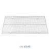 Griglia cromata professionale 60x40 cm con maglia fitta per pasticceria e glassatura dolci
