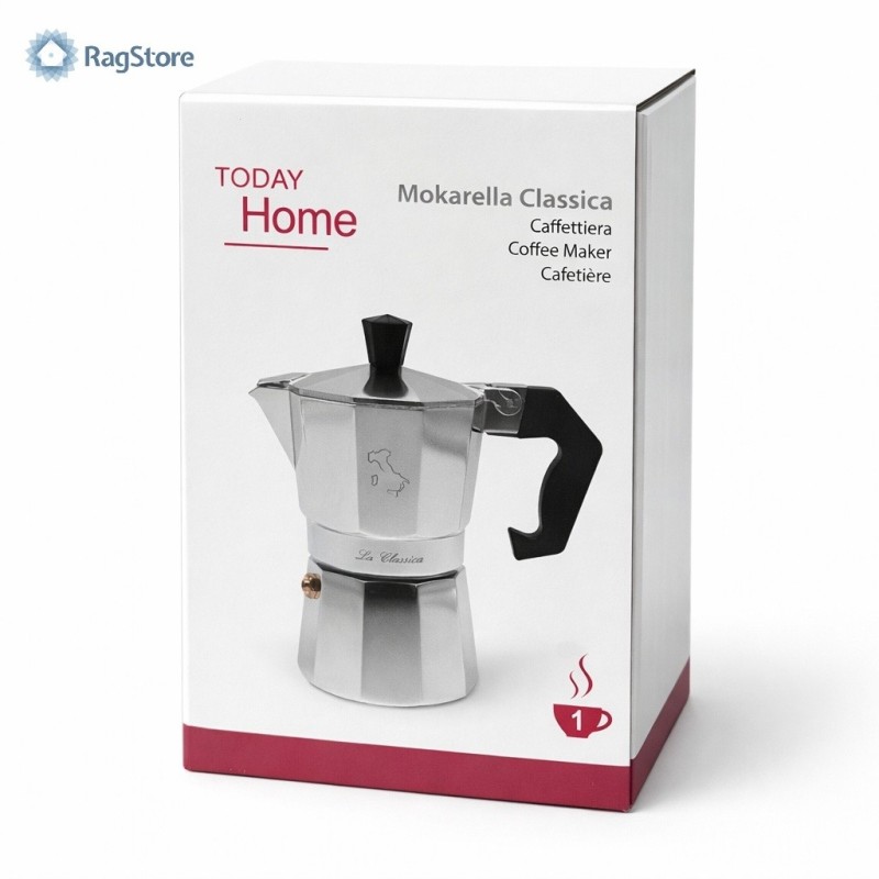 Moka Mokarella Classica 1 Tazza - Caffettiera Alluminio | RagStore