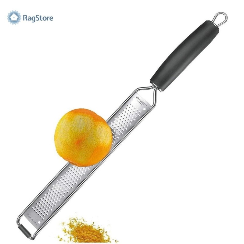 Grattugia fine inox 40 cm utilizzata per scorza di limone e formaggi stagionati