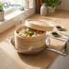 Cuoci Vapore Bambù EVA 25,5 cm - Vaporiera per Cucina Sana | RagStore