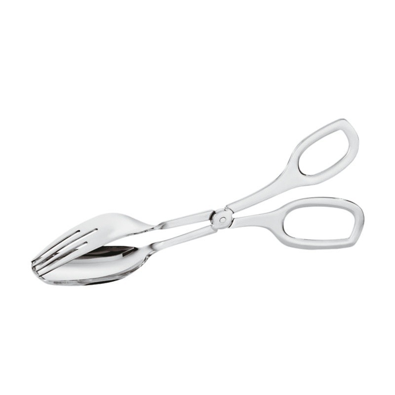 Pinza a forbice Sambonet Living in acciaio inox lucido per servire insalata e buffet, lunghezza 24 cm