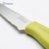 Dettaglio della lama seghettata per il coltello Danamik Kaimano Verde