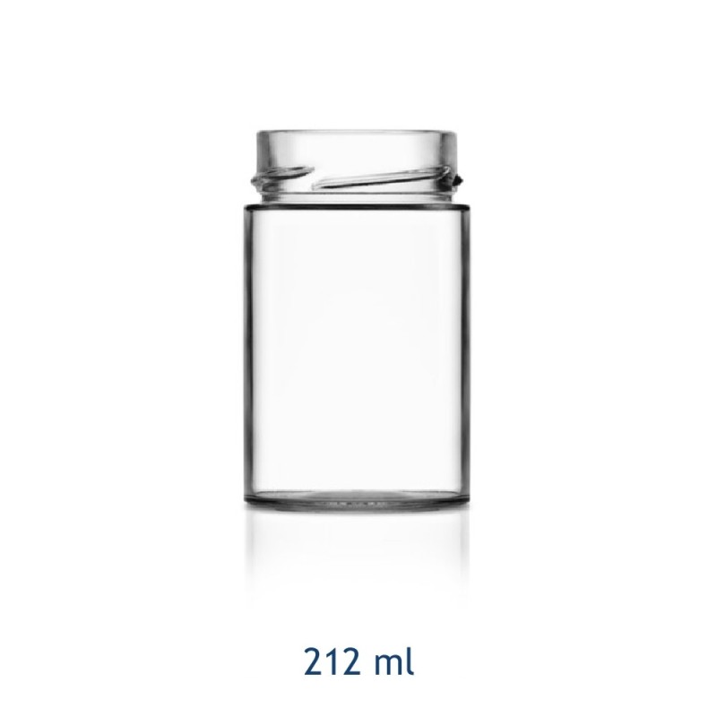BARATTOLO VETRO CILINDRICO PLUS CC 212 Ø 58