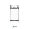 BARATTOLO VETRO CILINDRICO PLUS CC 212 Ø 58