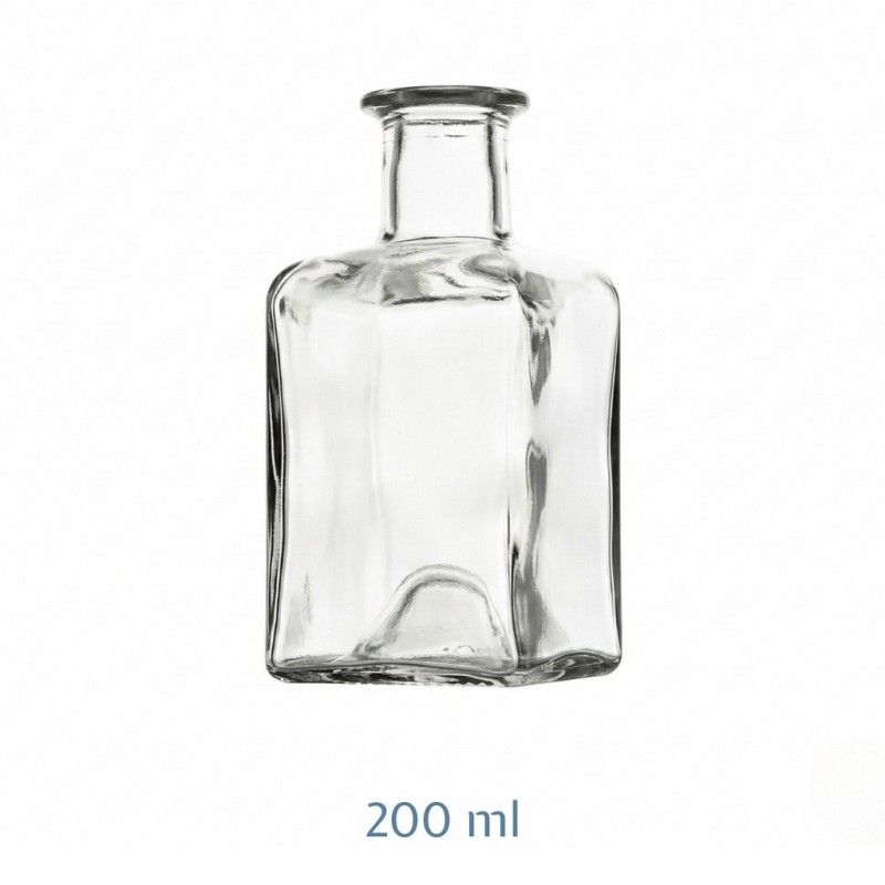 BOTTIGLIA VETRO RUBIK 200 ml TRASPARENTE