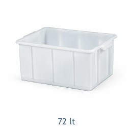 CASSA CHIUSA RETTANGOLARE SOVRAPPONIBILE CM 65x39x30 Lt 72 BIANCA