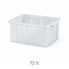 CASSA CHIUSA RETTANGOLARE SOVRAPPONIBILE CM 65x39x30 Lt 72 BIANCA
