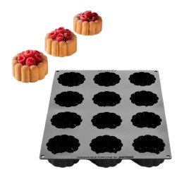 Stampo in silicone professionale modello Charme PX43129S a 12 cavità per monoporzioni