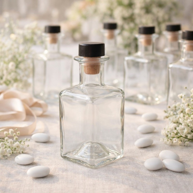 Bottiglie per la realizzazione di bomboniere per eventi matrimonio comunione
