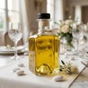 Bottiglia in vetro quadrata da 200ml per bomboniera olio matrimonio