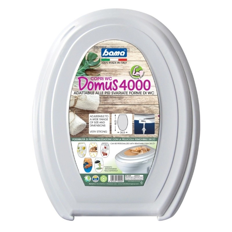 Sedile copri WC Domus 4000 Bama in plastica bianca