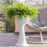 Vaso ornamentale alto bianco Bama Alba da 20 litri per giardino
