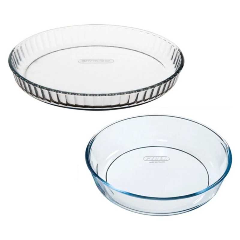 Set 2 tortiere Pyrex Bake&Enjoy in vetro borosilicato 28 e 26 cm
