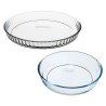 Set 2 tortiere Pyrex Bake&Enjoy in vetro borosilicato 28 e 26 cm