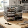 cassettiera componibile a 12 cassetti trasparenti per organizzare al meglio minuteria e piccoli componenti