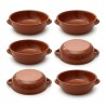 Set di 6 tegamini in creta della linea Cucina della Nonna diametro 15 cm ideali per cottura al forno e servizio monoporzione