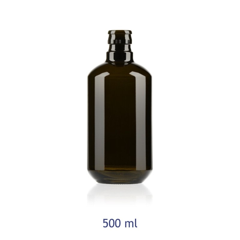BOTTIGLIA VETRO PACHO ANTI FRODE 500 ml VERDE ANTICO